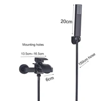 MYQualife Matte Black Bathroom Faucet 2 Function Bathtub Facuet  Wall Mounting Cold and Hot Shower Faucet 2