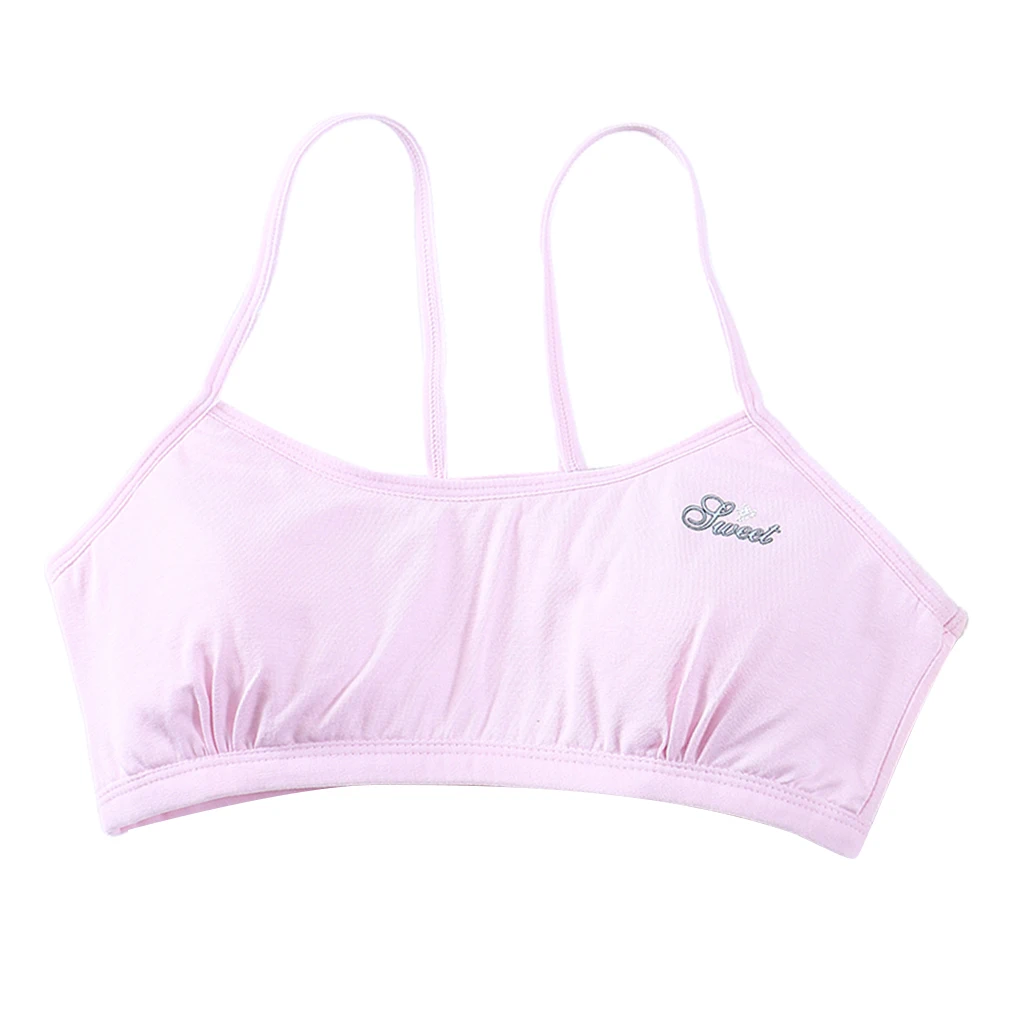 Young Girls Teen Girls Breathable Bra Wireless Stretchy Yoga Bras Training Bra for Activity Gym