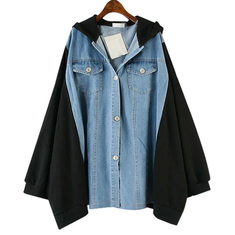 

New Spring Autumn 2020 Fashion Long Sleeve Lapel Patchwork Pockets Single Breasted Casual Loose Coat Women