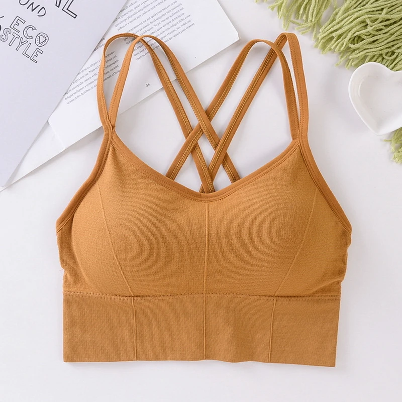 Women Yoga Sport Bra Women Shockproof Sexy Back Sports Bras Breathable Athletic Fitness Running Gym Vest Tops Sportswear