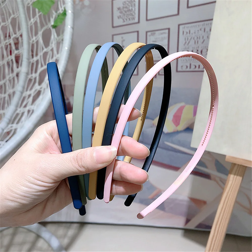 NEW-1pcs-Colorful-Macaron-Scrub-Hair-Bands-Vintage-Acrylic-Thin-Hairbands-Hair-Accessories-for-Women-Girls