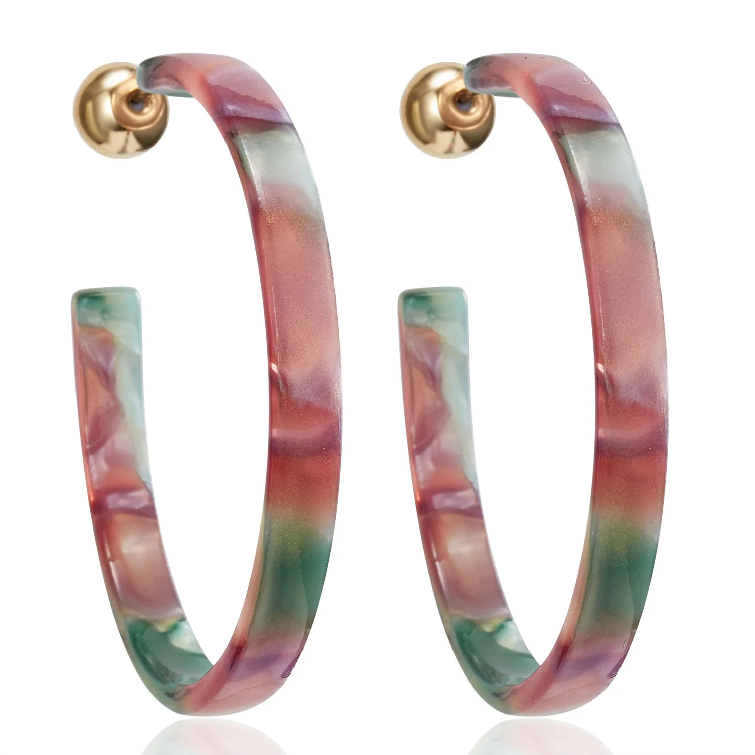 

Large Acrylic CC Earrings Fashion Colorful Leopard Minimalist Girls Boho Simple Korean Earings Punk Tortoiseshell Earrings 2020