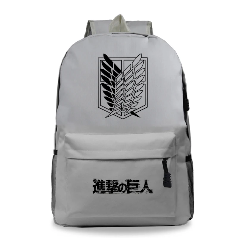 Mochila Attack On Titan 4 черный рюкзак для путешествий мужские школьные сумки для ноутбука Sac Dos Femme plecak Zipper женская сумка для ноутбука