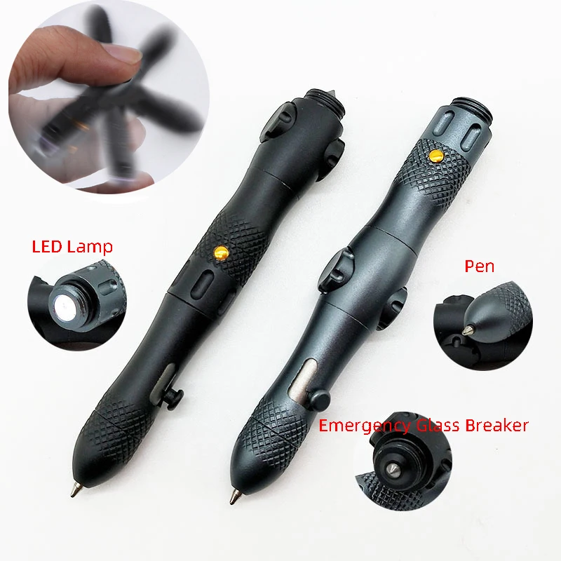 

2020 New Multi-function Self Defense Tactical Pen Tool Outdoor Camp Fidget Spinner Emergency Glass Breaker Outdoor Survival EDC
