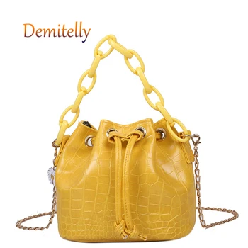 

New Women's Acrylic Handbag Stone Pattern Daisy Decoration One Shoulder Crossbody Bag Fashion Draw Belt Women's Tote Bag Wallet