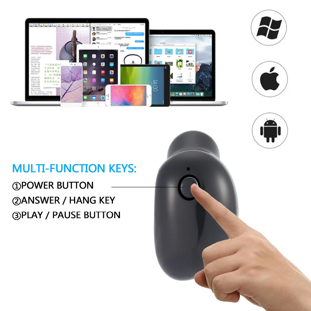 Мини Bluetooth вкладыши невидимые в ухо Беспроводная гарнитура громкой связи Автомобильная гарнитура с микрофоном с магнитное зарядное устройство usb