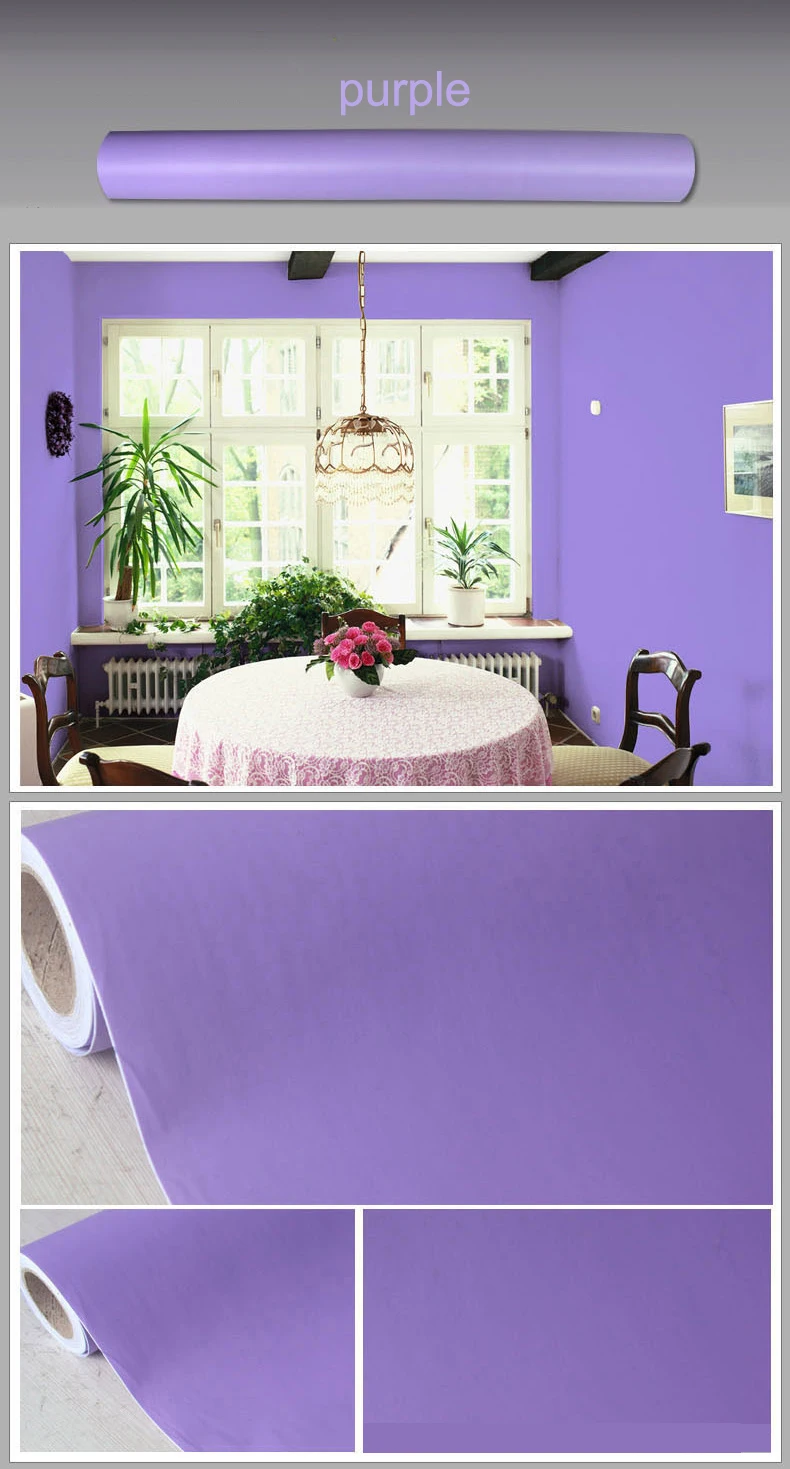 Одноцветная ПВХ водонепроницаемая самоклеющаяся настенная бумага 1 м для гостиной детский виниловый Декор для спальни контактная бумага для кухонного шкафа