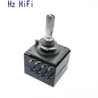 1PCS NEW RH2702 50K Flower axis 8PIN Rotary Potentiometer ALPS RK27 50KAX2 FOR Amplifier \