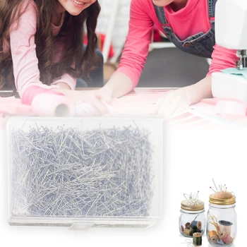 

2000pcs Stainless Steel Tailor Straight Needle Hard Ball Stylus 26mm Craft Needle for Jewelry Making DIY Sewing Tools