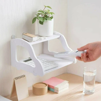 

Wall Hanging Car Model Sundries Holder Wood Board Wireless Wifi Router Box Bracket Desktop Finishing Stand Storage Shelf Rack