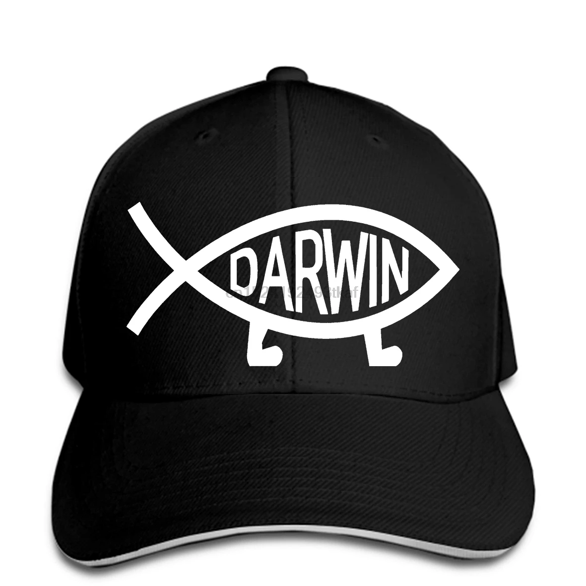 Бейсбольная кепка, новинка, Дарвин, рыба Иисуса, забавная, для взрослых, черная, на заказ, религия, Брендовая женская кепка, остроконечная Кепка