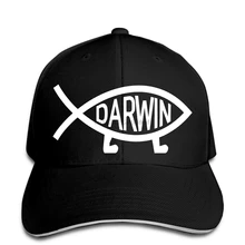 Бейсбольная кепка, новинка, Дарвин, рыба Иисуса, забавная, для взрослых, черная, на заказ, религия, Брендовая женская кепка, остроконечная Кепка