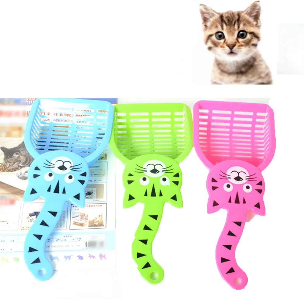 Конфеты цвет кошка совок для домашних животных пластик Лопата песок Туалет щенок