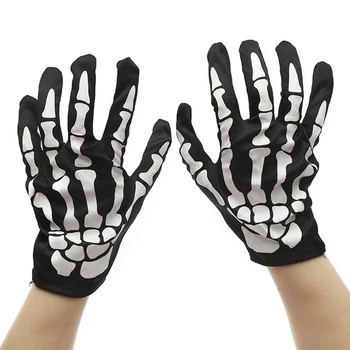 

Gags Practical Jokes Cycling Gloves Halloween Horror Skull Claw Bone Skeleton Goth Racing Full Gloves NSV775