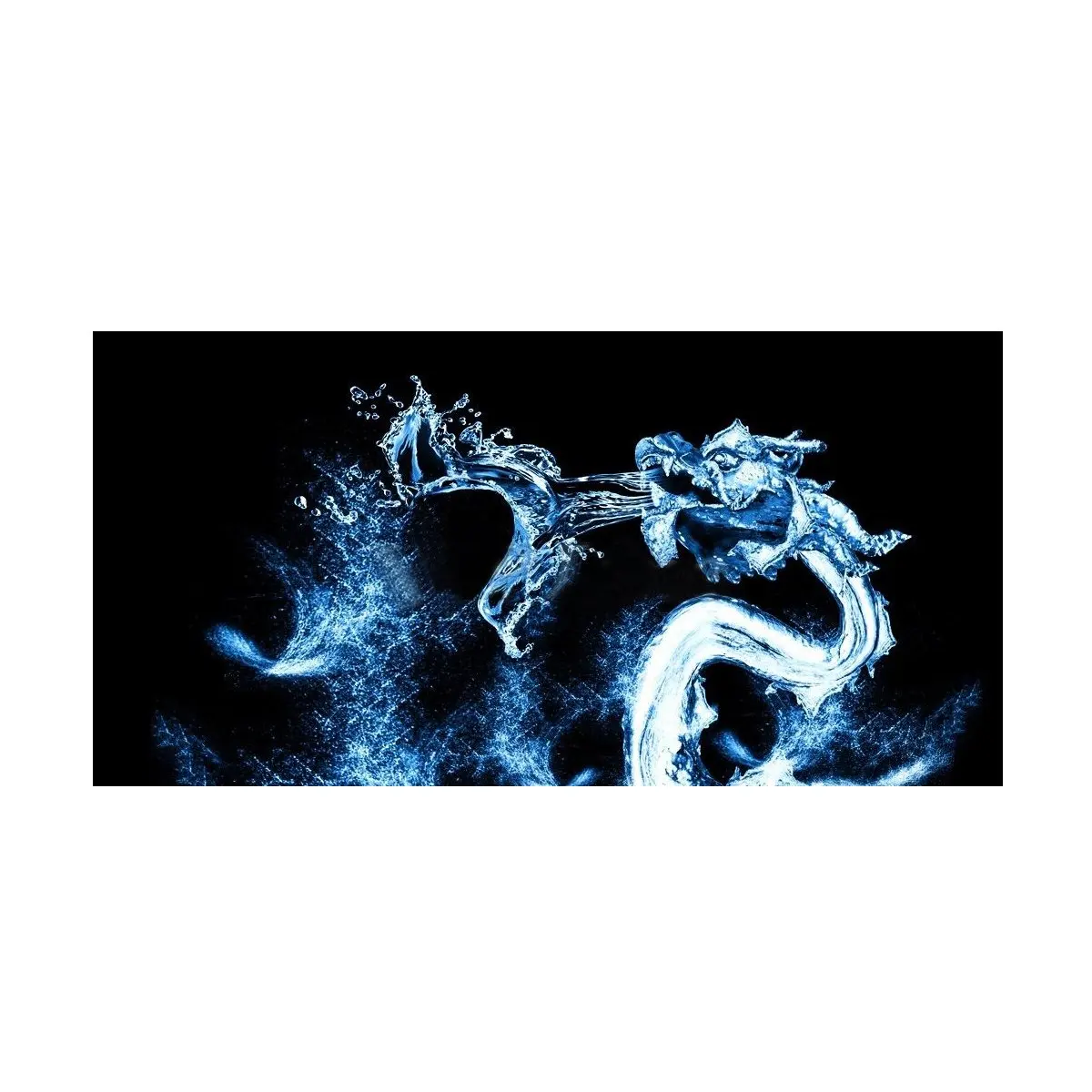 HD воды Дракон аквариум фон плакат задний фон для аквариума Живопись украшения Клей Бумага пейзаж декоративные наклейки - Цвет: Синий