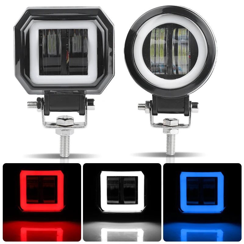 Cut Rate Fog-Lamp-Driving Beams Led-Headlight Halo Worklight SUV Motorcycle Jeeps ATV 12v 24v 16W3Q96D