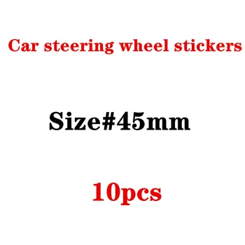 

10pcs 45mm R SR Evil Rabbit Wolfsburg G TI Refitting Logo Black Sticker Car Styling Steering Wheel Center Emblem for VW