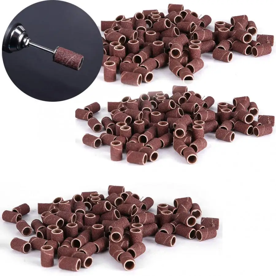 Nail Art 100pcs Nail Sanding Ring Grinding Head Sanding Band Ring Drill