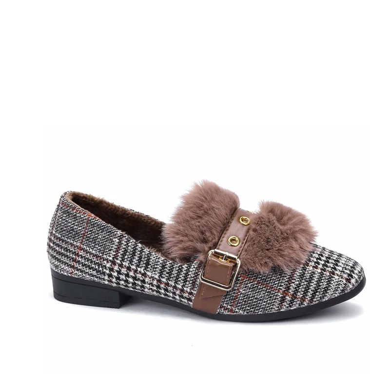 Парусиновые туфли женская зимняя обувь г. На плоской подошве, бархатная хлопковая обувь теплая шерстяная обувь с острым носком - Цвет: black