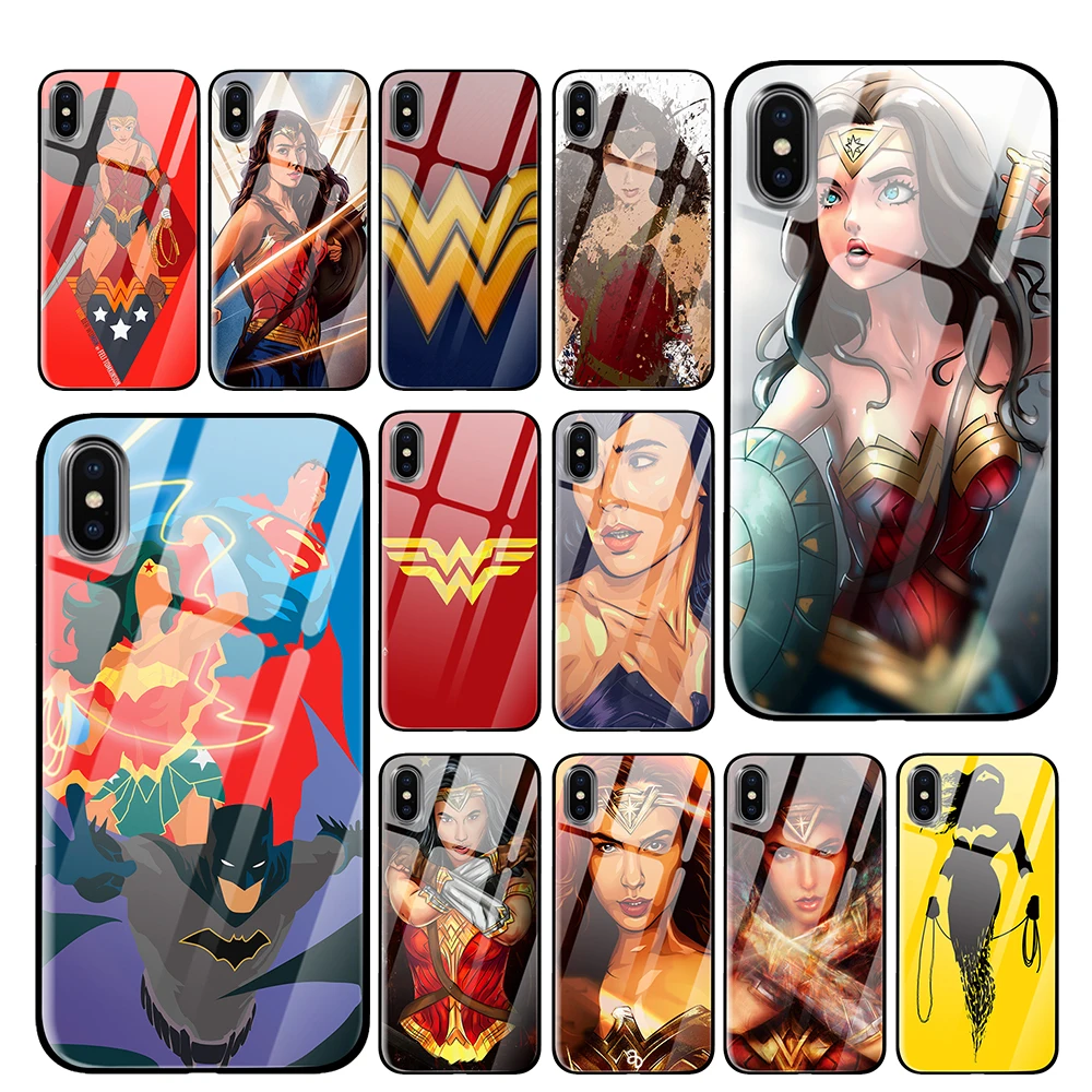 Wonder woman роскошные чехлы из закаленного стекла для huawei P30 P20 mate 10 20 Honor 8 9 Pro Lite |