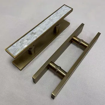

Freeshipping Door Handle Modern Glass Wooden Door Handle Hotel Stainless Steel Handle