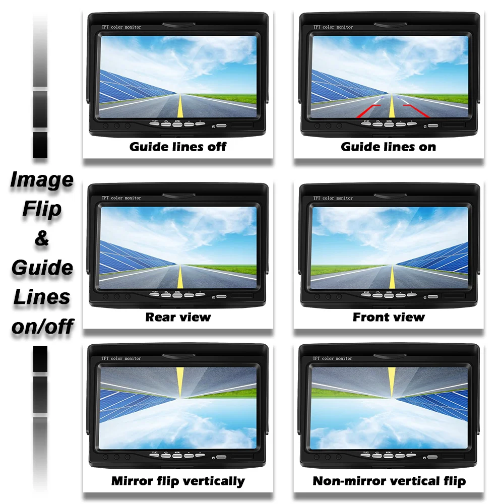 High Definition Wireless Truck DVR Car Monitor 7 CMOS IR Night Vision Reverse Backup Recorder Wifi Camera Parking System