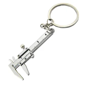 

FREE SHIPPING BY DHL 100pcs/lot 2019 New Metal Vernier Caliper Keychains Mini Vernier Caliper Keyrings Multifunction Gifts