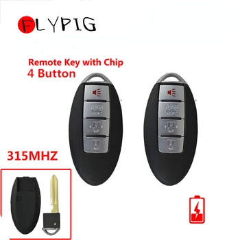

2pcs 4 Button Folding Flip Remote Key with chip Shell Car Key Case For Nissan KR55WK48903 285E3-JA02A Key Blanks Case Fob