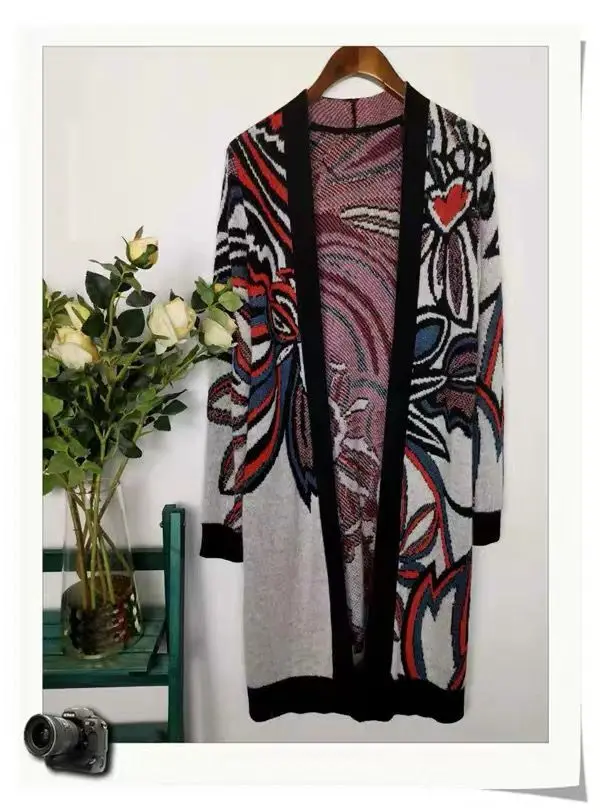 Оранжевый DESIGUAL испанский Модный китайский синий и белый кардиган с принтом больше стиля - Цвет: Оранжевый
