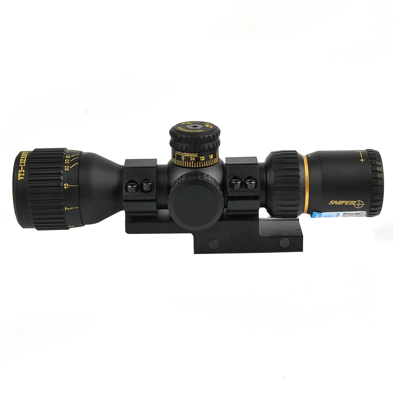 Снайпер VT 3-12X32 компактный первый фокальный самолет Охотничья винтовка прицел стекло травленая сетка тактический оптический прицел оптические прицелы