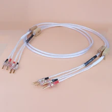 

Pair Nordost ODIN2 HIFI Speaker Cable silver plated loudspeaker Cable With banana plug Audiophile cable For Home Theater HIFI