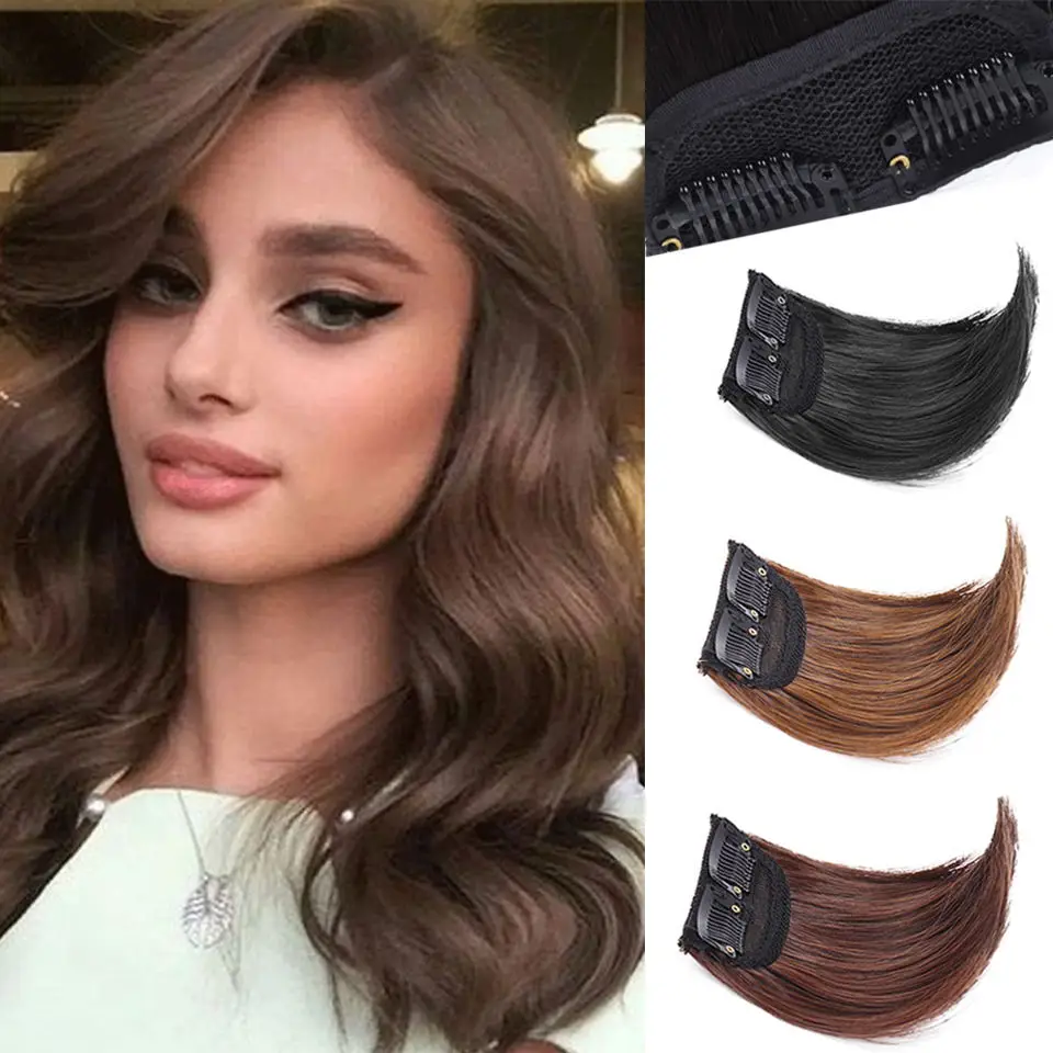 

AOSI Fashion Hairpiece Clip In Natural Hair Extension Fake Hair Pads For Women Girl Synthetic False Hair Pieces Heat Resistant