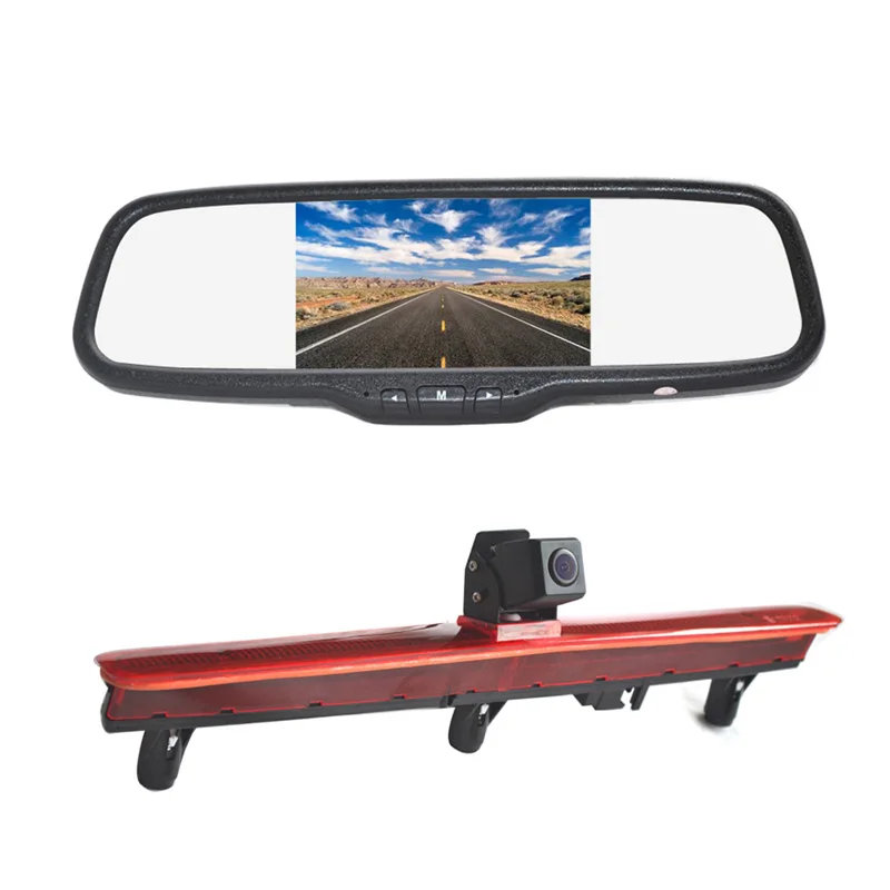 

Vardsafe VS597C Brake Light Reverse Camera & Clip-on Mirror Monitor for Volkswagen Transporter T5 Van / Caravelle / Multivan