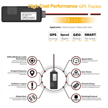 

mini gps tracker TK121-S gps tracker GPS/LBS dual-mode positioning easy install Real-time location tracking locator for vehicle