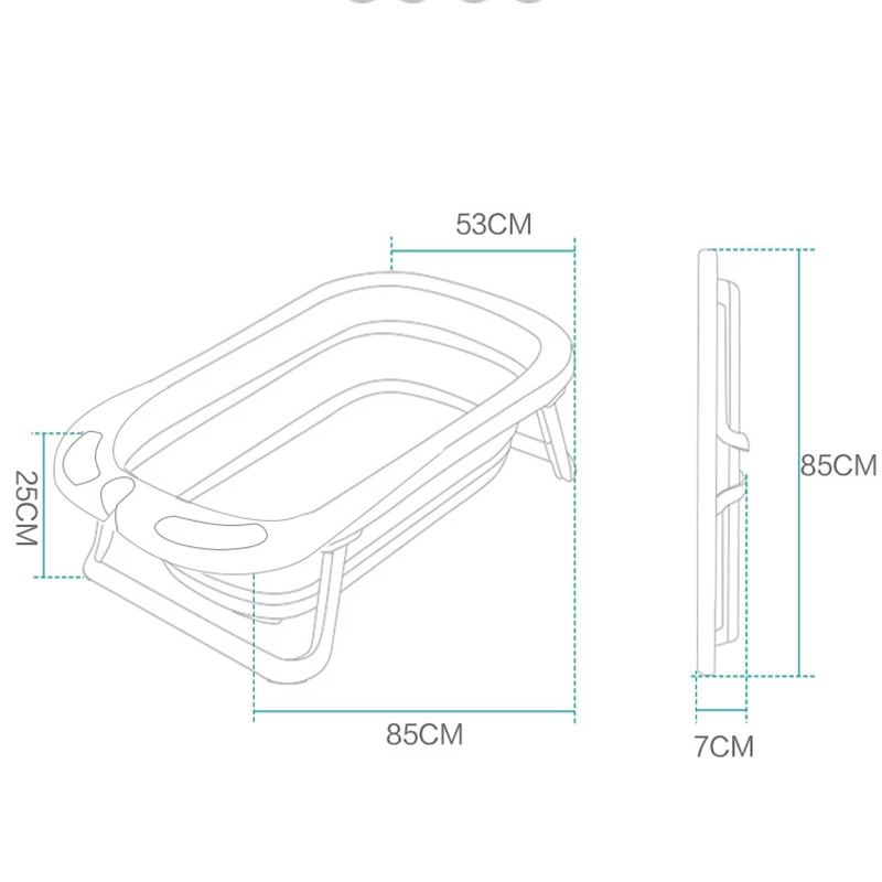 Складная Ванна для детей, лежащая электронная температура, универсальный банный бочонок, большой размер, принадлежности для новорожденных, Детская ванна