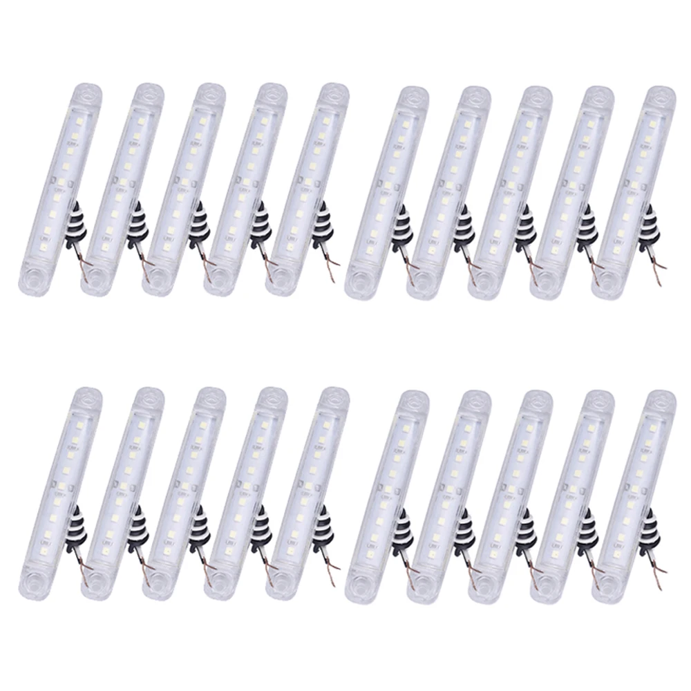 20x Авто Грузовик Белый 9LED DC 24V боковой габаритный сигнальный светильник замена лампы