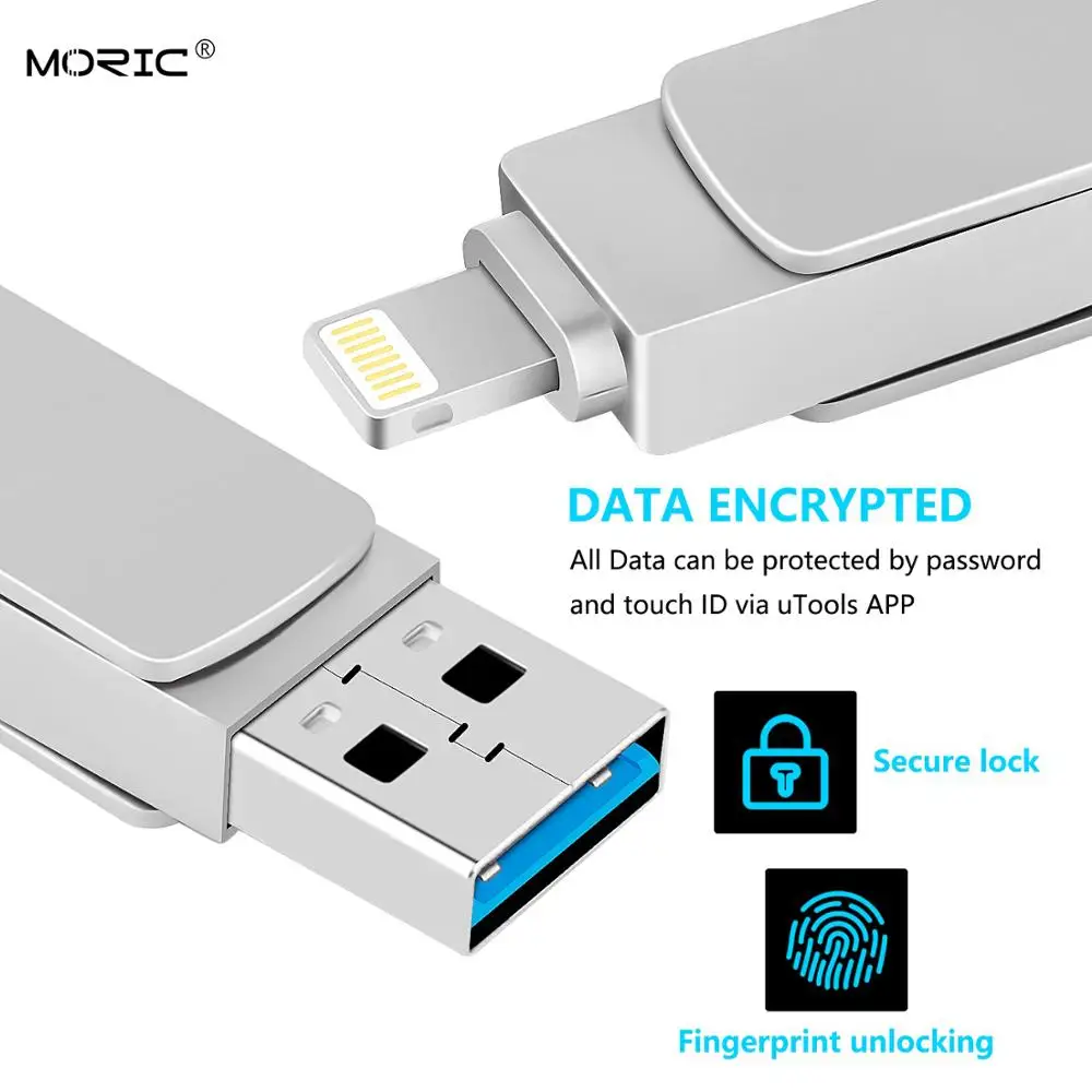 USB флеш накопитель 8GB16G32G64G128G256GB для iPad iPhone 5S/6/6S/7/7plus/8/X/XS/XR 3in1 Флешка карта памяти|USB