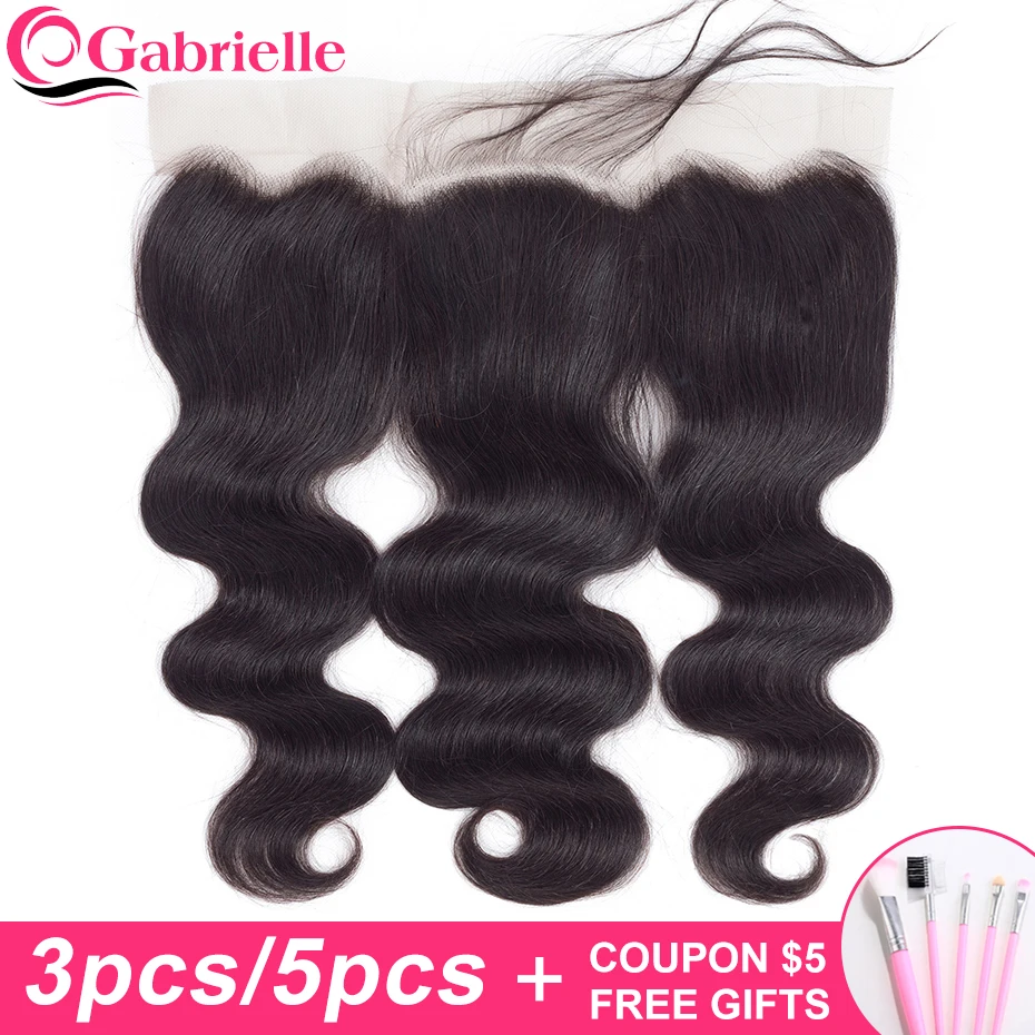 

Gabrielle 13x4 Lace Frontal Closure 8-22 Inches Brazilian Body Wave 100% Remy Hair Frontal Natural Color Human Hair