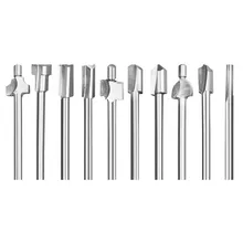 Mèches de routeur HSS fraise à bois convient à Dremel jeu d'outils rotatifs 10 pièces 1/8 "3mm Q17 Dropship