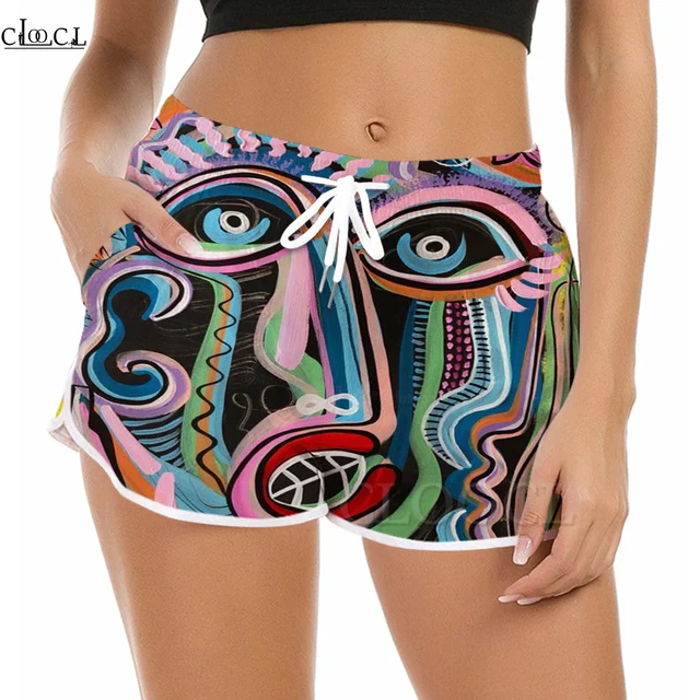CLOOCL pantalones cortos de Polinesia para mujer, Shorts con estampado 3D  de arte abstracto, informales, para Fitness, Playa|Pantalones cortos| -  AliExpress
