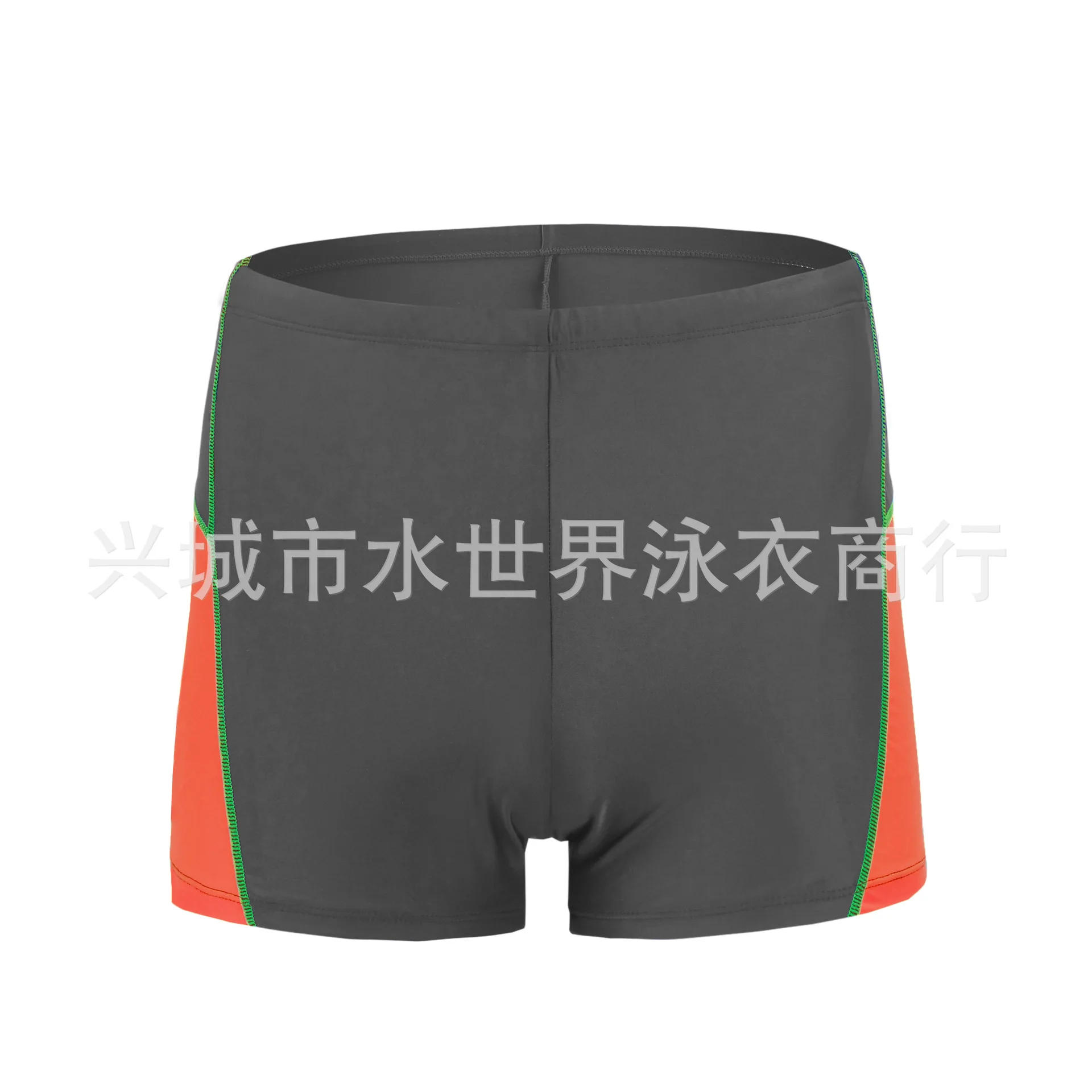 

Europe And America Plus-sized Menswear Swimming Trunks Plus-sized Boxer MEN'S Swimsuit Printed Four Needle Six Line Seamless Joi