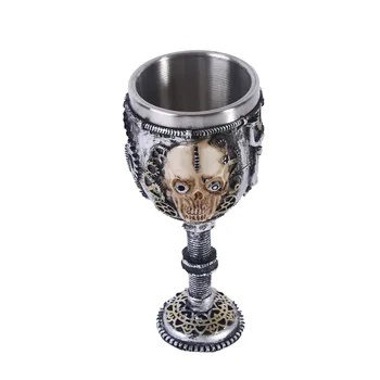 

Skeleton Skull Head Skull Wine Glass Resin Personalized Gift Single-Head Bone Wine Glass
