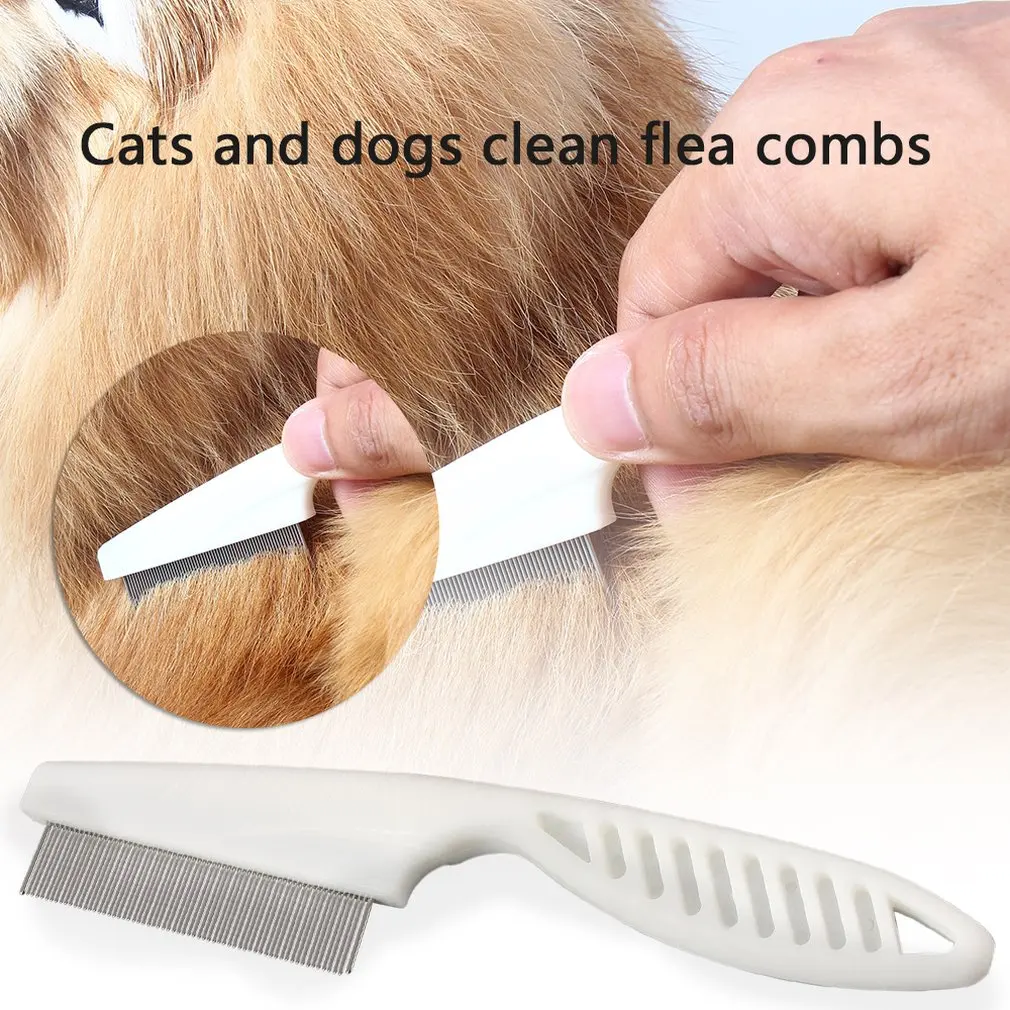Hot Protect Pet Flea Comb For Cats Dogs Comfort Hair Grooming Tools Deworming Brush Short Long