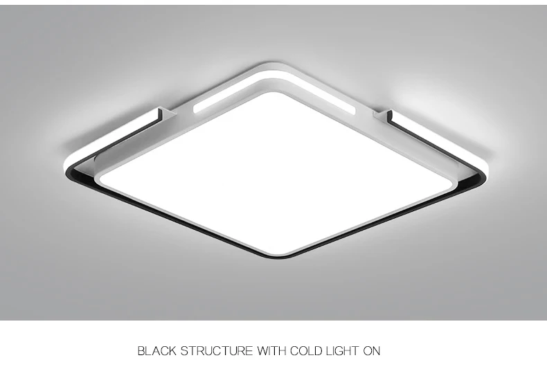 Светодиодная люстра прямоугольная квадратная лампа, современная простая для гостиной, столовой, спальни, кабинета