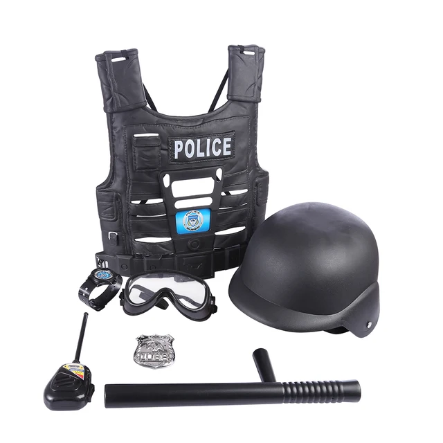 1Set Pretend Play Police Toys Set for Kids Children Simulation Policeman Role Play Kits toy for Boys Playing Set gift 1