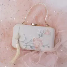 Angelatarch, Новое поступление, женская сумка для хранения с алмазной вышивкой, цветами, жемчугом, цепочкой, летняя сумка через плечо, сумка-мешок