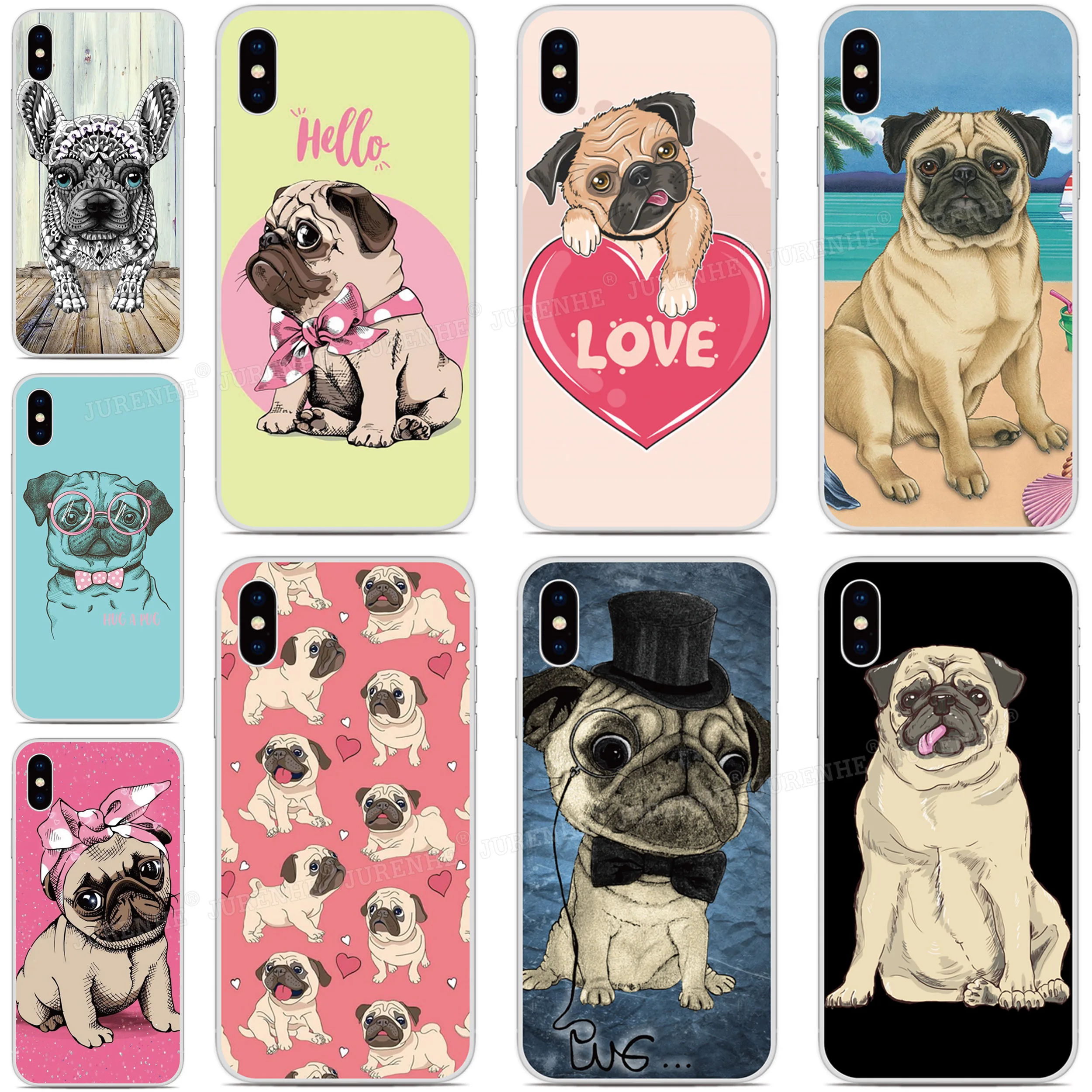 Fundas Щенка Мопса чехол для телефона Oukitel C18 C19 C17 C16 C15 C13 C12 K6000 Pro C8 K9 U25 U22 Y4800 Защитная