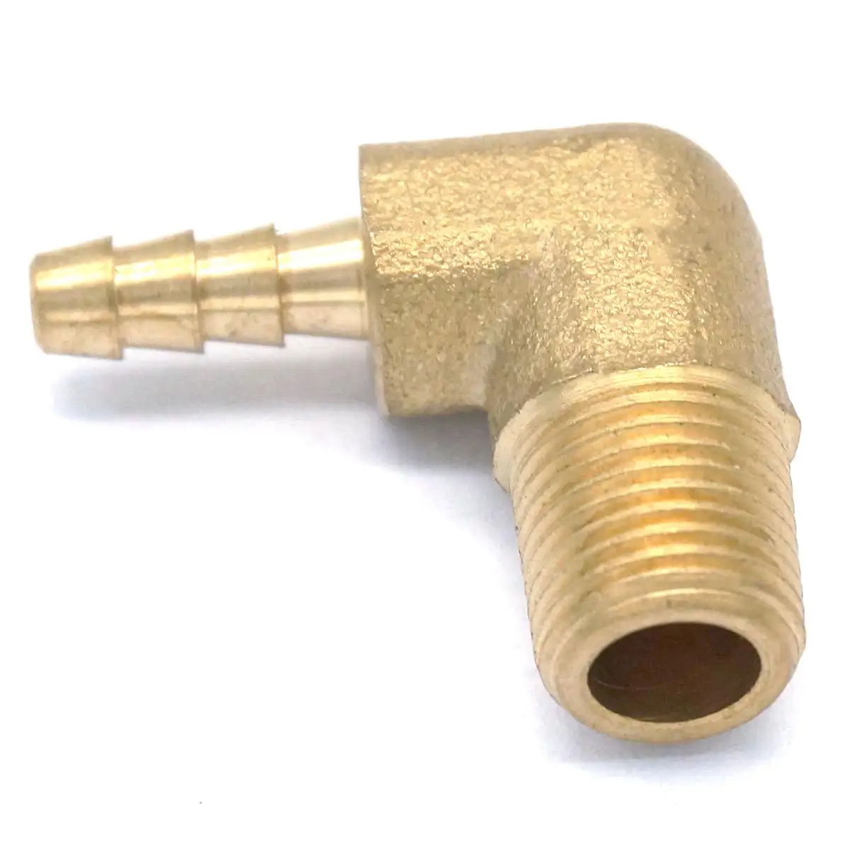 

1/8" NPT Male x 3/16" Hose Barb Tail Elbow Brass Fuel Fitting Connector Adapter