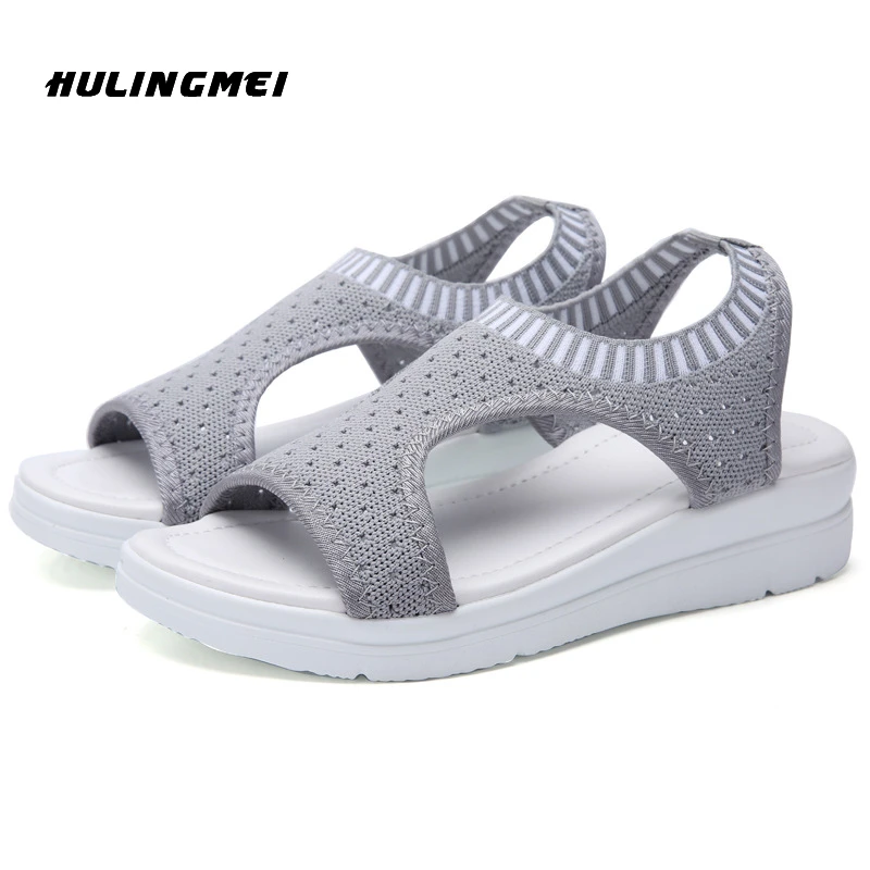 

Woman Summer Wedge Comfortable Sandals Candy colors Sandals 2020 New Female Shoes Slip-on Flat Sandals Women Sandalias