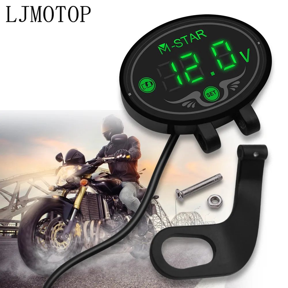 Super Waterproof Digital Panel Voltmeter Meter Tester Led Display For YAMAHA XMAX 125/250/300/400 Iron Max NMAX 125 R120 9V-24V |